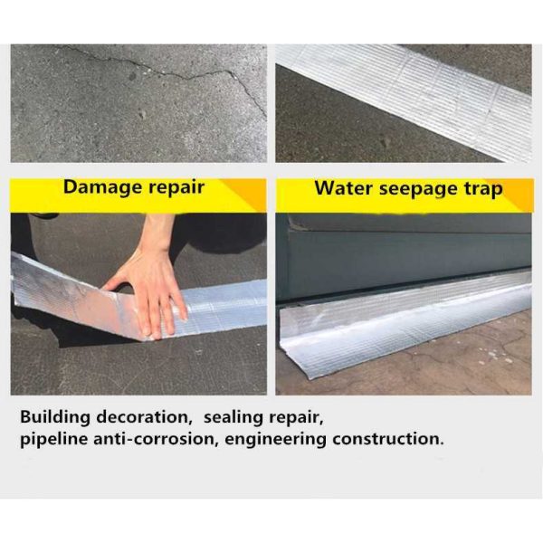 TaffGUARD KYTO Lakban Aluminium Foil Butyl Super Adhesive Duct Tape Waterproof 10 cm x 5 m - LS549 - Silver