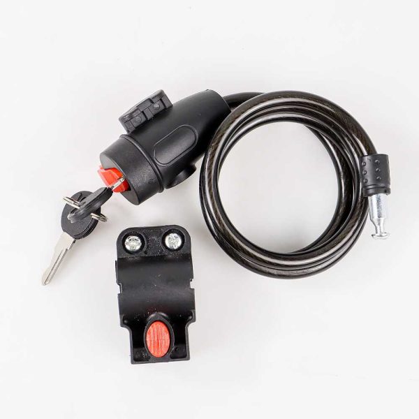 TaffGUARD Kunci Gembok Sepeda Anti Maling Cable Coil Lock Stainless Steel - TY588YZ - Black