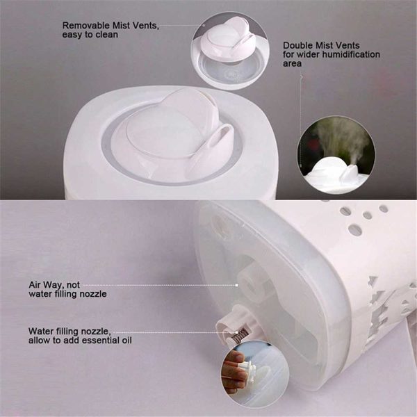 Taffware Aroma Therapy Air Humidifier 7 Color Light 1500ml - HUMI H6