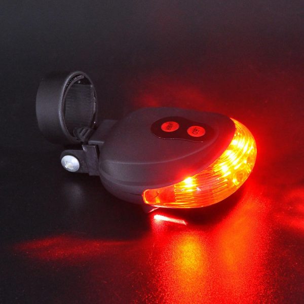 TaffLED Bicycle Laser Strobe Taillight 5 LED / Lampu LED Sepeda Red