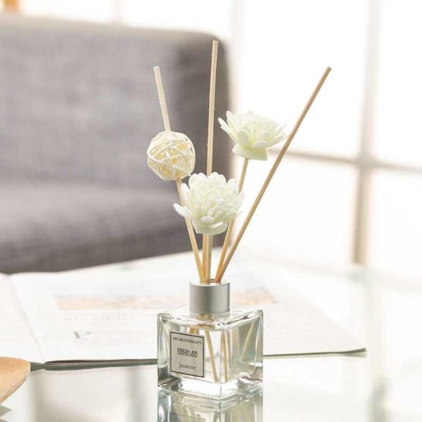Taffware HUMI Parfum Ruangan Aroma Diffuser Reed Rattan Sticks Blue Wind Chimes 50ml - DF-100