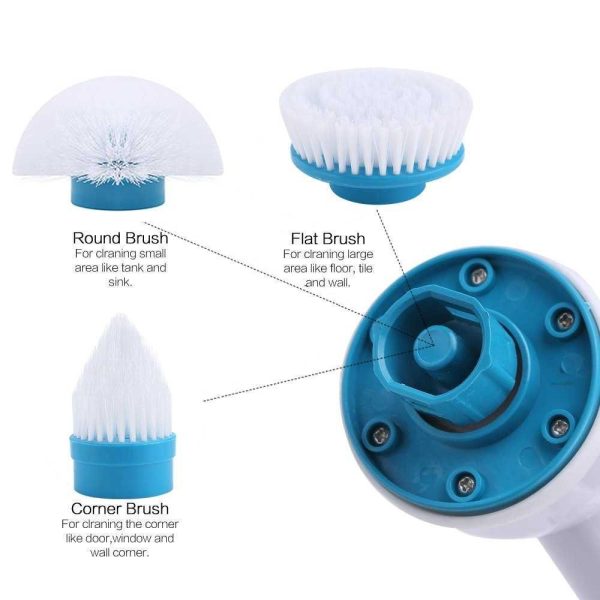 TaffHOME Sikat WC Elektrik Bathroom Kitchen Cleaning Tools Set - WQ8111 - Blue