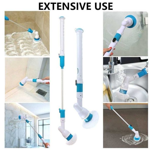 TaffHOME Sikat WC Elektrik Bathroom Kitchen Cleaning Tools Set - WQ8111 - Blue