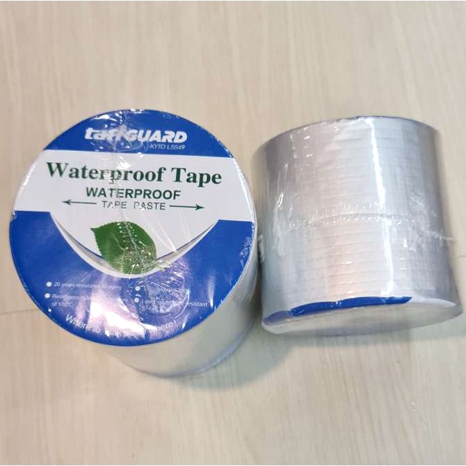 TaffGUARD KYTO Lakban Aluminium Foil Butyl Super Ahesive Duct Tape Waterproof 15 cm x 5 m - LS549 - Silver
