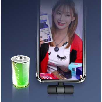 TaffSTUDIO Wireless Lavalier Lapel Microphone Vlogger USB Type C