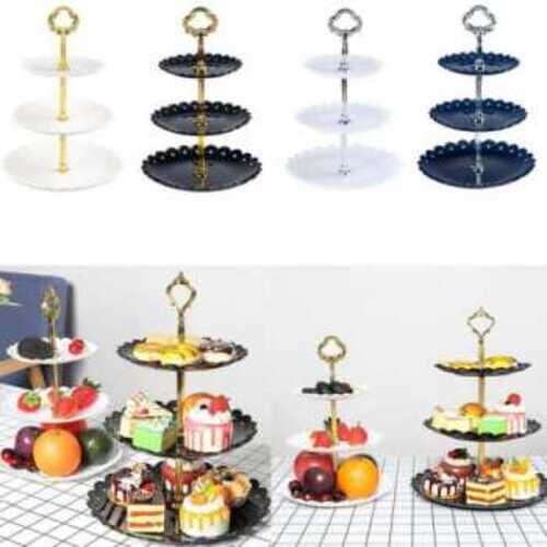 TaffHOME Rak Kue Susun 3 Tingkat Detachable Cake Stand Display - CF431