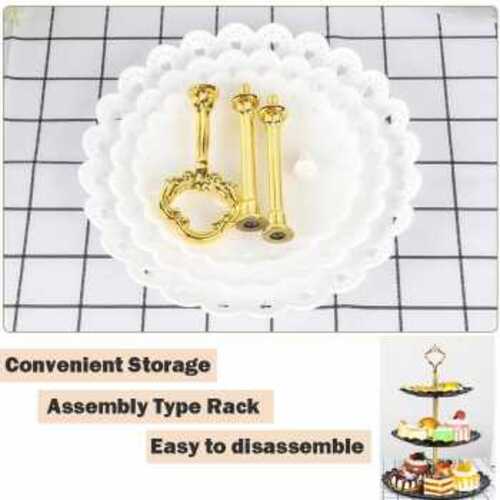 TaffHOME Rak Kue Susun 3 Tingkat Detachable Cake Stand Display - CF431