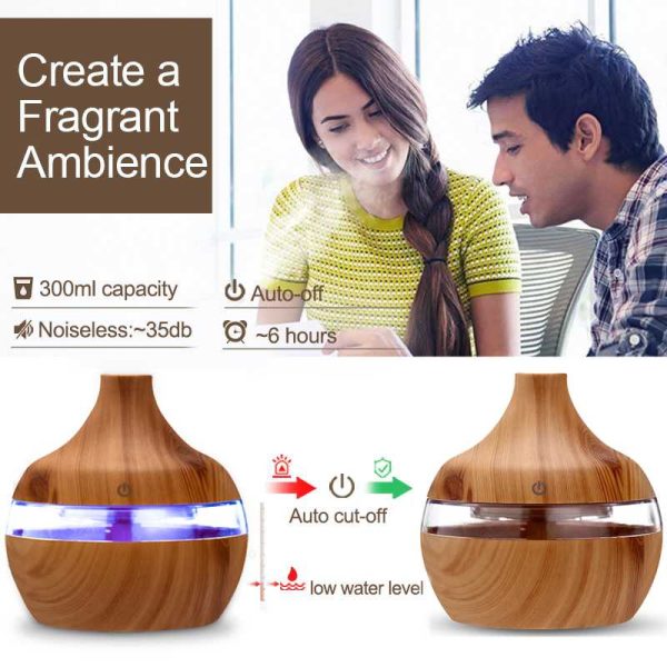laqvla-mini-aroma-air-humidifier-desktop-ultrasonic-300ml-xbh-038b (1) Taffware HUMI Air Humidifier Ultrasonic Aromatherapy Oil Diffuser 300ml - Humi KJR-J003