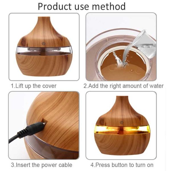 laqvla-mini-aroma-air-humidifier-desktop-ultrasonic-300ml-xbh-038b (2) Taffware HUMI Air Humidifier Ultrasonic Aromatherapy Oil Diffuser 300ml - Humi KJR-J003