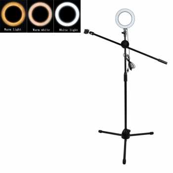 TaffSTUDIO Tripod Stand Holder Smartphone Boom Arm with Ring Light - CN-171