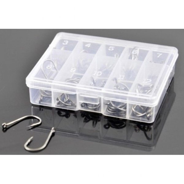 TaffSPORT Kail Pancing Long Handled Fishing Hook Ten Division No 3-12 Set - 94151-BE