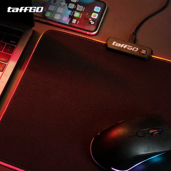 TaffGO Gaming Mouse Pad Glowing RGB LED High Precision 250x300x4mmmous
