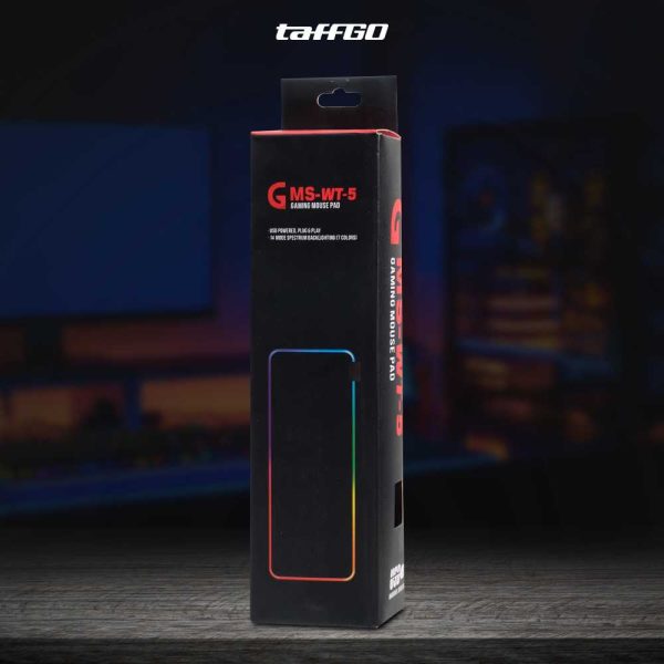 TaffGO Gaming Mouse Pad Glowing RGB LED High Precision 300 x 780 x 4 mm - HY-001 - Black