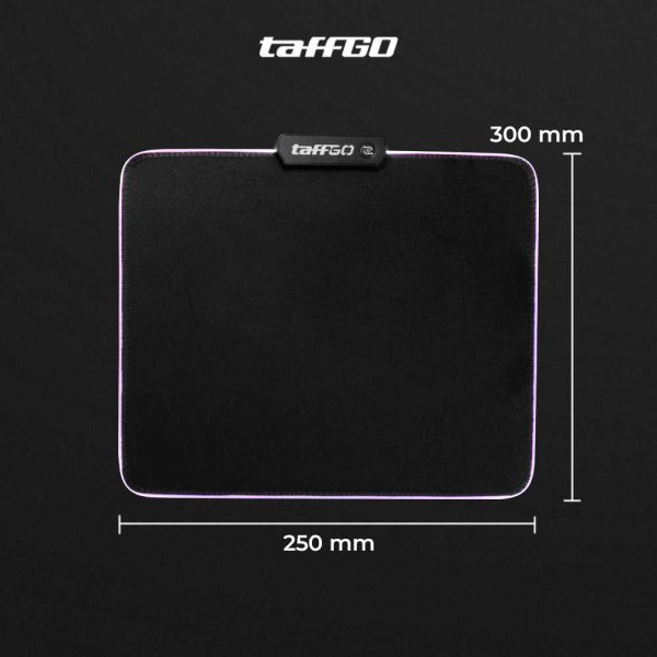 TaffGO Gaming Mouse Pad Glowing RGB LED High Precision 250x300x4mmmous