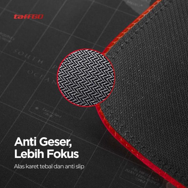 TaffGO Gaming Mouse Pad XL Peta Dunia with LED RGB 300x700x4mm - RGB-03