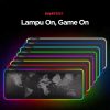 TaffGO Gaming Mouse Pad XL Peta Dunia with LED RGB 300x700x4mm - RGB-03