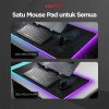 TaffGO Gaming Mouse Pad XL Peta Dunia with LED RGB 300x700x4mm - RGB-03