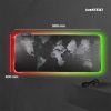 TaffGO Gaming Mouse Pad XL Peta Dunia with LED RGB 300x700x4mm - RGB-03