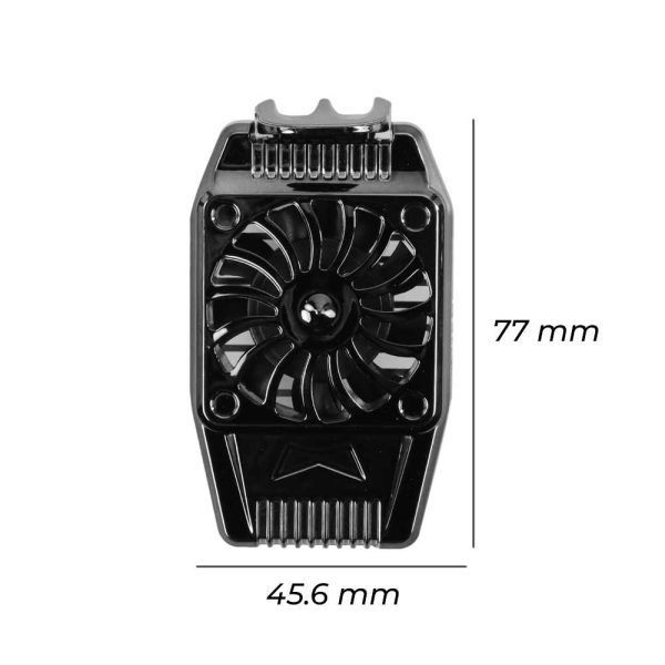 TaffGO Smartphone Cooling Fan Kipas Pendingin Radiator Heat Sink - H-15 - Black