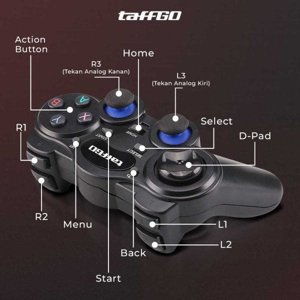 TaffGO Wireless Gamepad 2.4 GHz untuk Smart TV Box - TGZ-850M