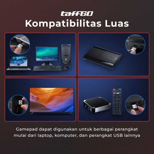 TaffGO Wireless Gamepad 2.4 GHz untuk Smart TV Box - TGZ-850M