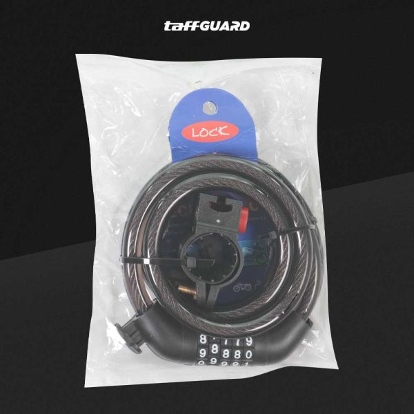 TaffGUARD Gembok Sepeda Kode Angka 5 Digit - SJ008 - Black