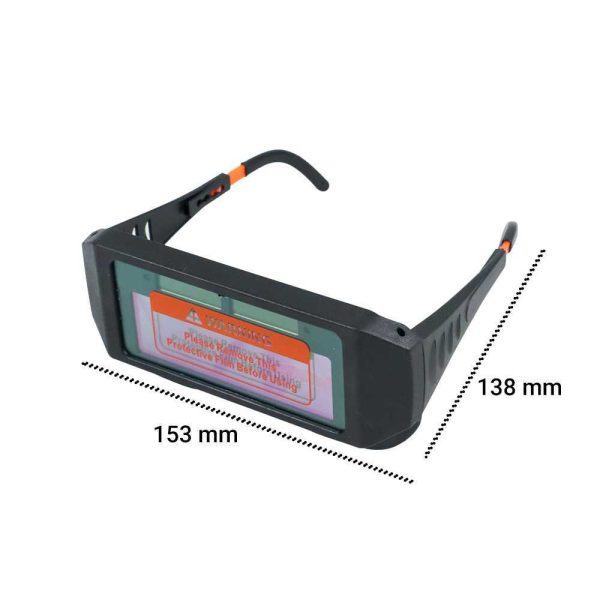 TaffGuard Kacamata Las Otomatis Auto Darkening Soldering Googles - 5100B - Black