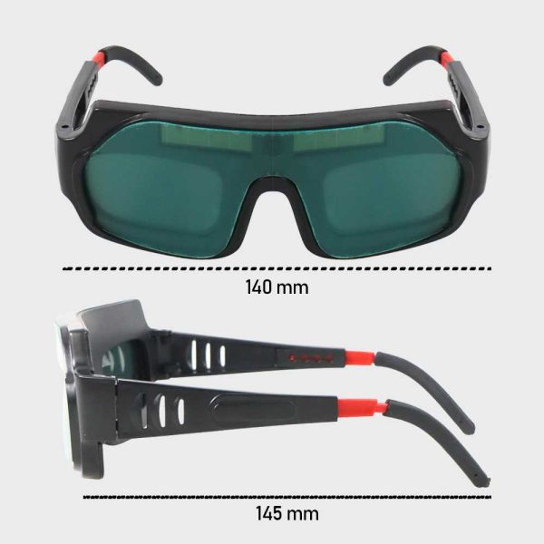 TaffGUARD Kacamata Las Otomatis Auto Darkening Soldering Googles - TX-012 - Black