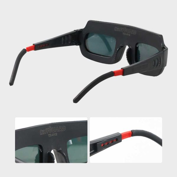 TaffGUARD Kacamata Las Otomatis Auto Darkening Soldering Googles - TX-012 - Black