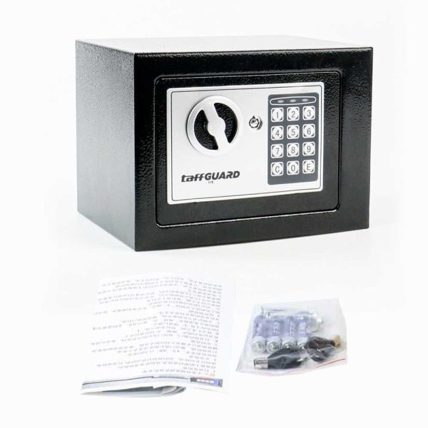 TaffGUARD Brankas Mini Electric Pass Deposit Box +Lubang Celengan 4.6L