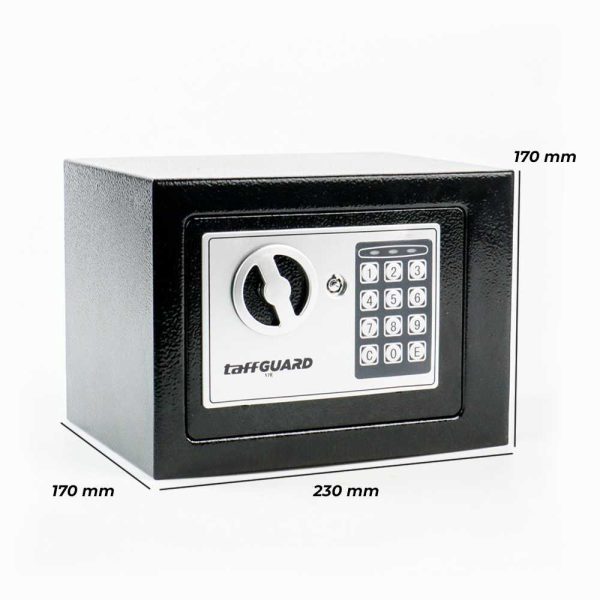 TaffGUARD Brankas Mini Electric Pass Deposit Box +Lubang Celengan 4.6L