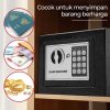 TaffGUARD Brankas Mini Electric Pass Deposit Box +Lubang Celengan 4.6L