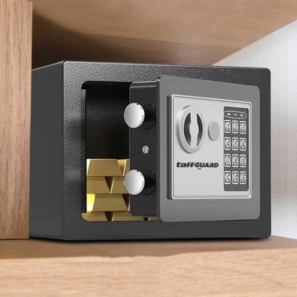 TaffGUARD Brankas Mini Electric Pass Deposit Box +Lubang Celengan 4.6L