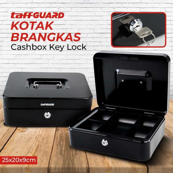 taffguard-kotak-uang-brankas-dokumen-cashbox-key-lock-25x20x9cm-hc-6605 TaffGUARD Kotak Uang Brankas Dokumen Cashbox Key Lock 25x20x9CM