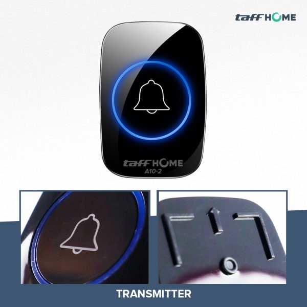 Taffware A10-2 Bel Pintu Wireless Remote Doorbell LED 38 Tunes 2 PCS Receiver