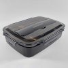 TaffHOME Kotak Makan Healthy Bento Lunch Box 3 Grid with Spoon & Chopstick - OU1000 - Black