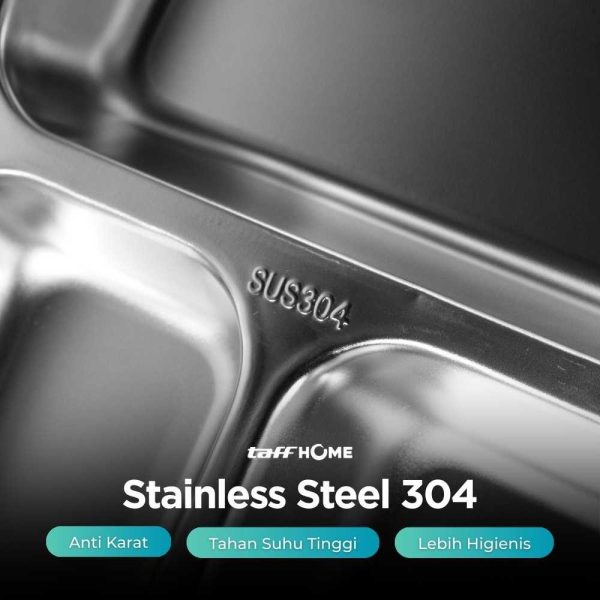 taffhome-kotak-makan-lunch-box-stainless-steel-3-grid-1l-ou1000 (3) TaffHOME Kotak Makan Lunch Box Stainless Steel 3 Grid 1L - OU1000