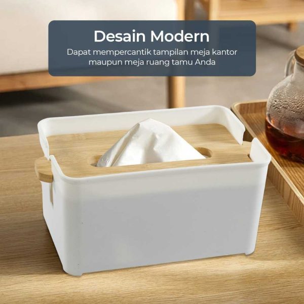 taffhome-kotak-tisu-kayu-minimalis-tissue-box-ts001 TaffHOME Kotak Tisu Kayu Minimalis Tissue Box - TS001