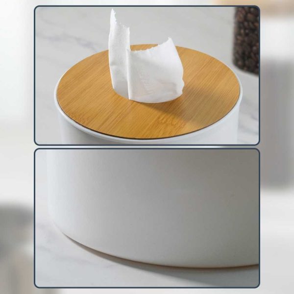 taffhome-kotak-tisu-kayu-multifungsi-model-tabung-zj002 TaffHOME Kotak Tisu Kayu Multifungsi Model Tabung - ZJ002