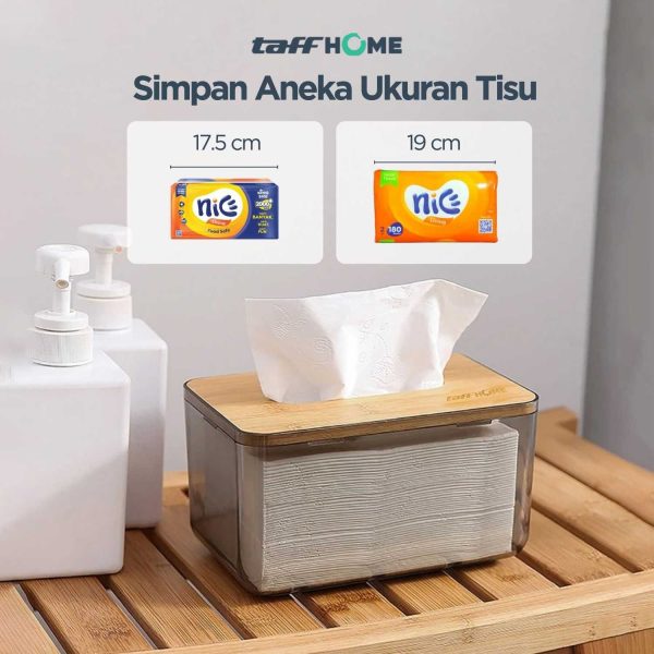 TaffHOME Kotak Tisu Kayu Nordic Minimalist Tissue Box Large - ZJ011