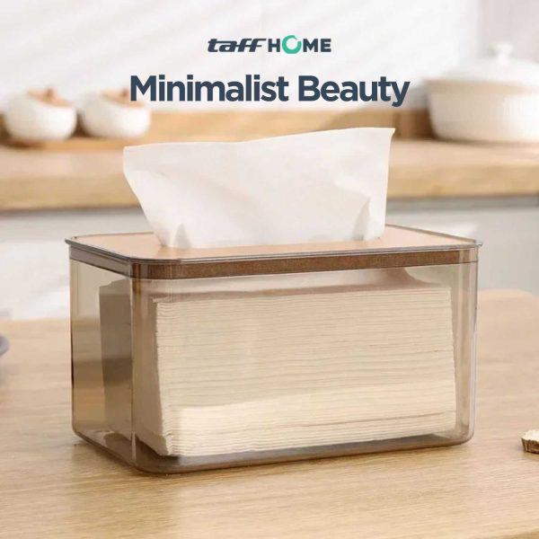 TaffHOME Kotak Tisu Kayu Nordic Minimalist Tissue Box Large - ZJ011