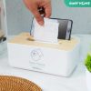 taffhome-kotak-tisu-kayu-smartphone-holder-and-tissue-box-zj005 (3) TaffHOME Kotak Tisu Kayu dengan Smartphone Holder Mobile and Tissue Box - ZJ005 - White
