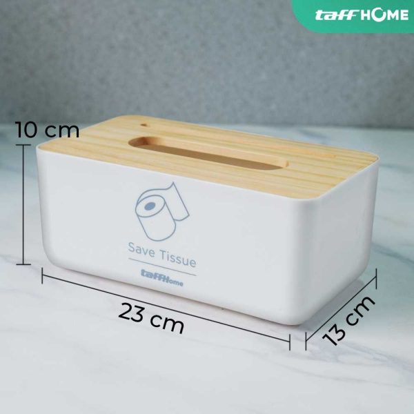 taffhome-kotak-tisu-kayu-smartphone-holder-and-tissue-box-zj005 (4) TaffHOME Kotak Tisu Kayu dengan Smartphone Holder Mobile and Tissue Box - ZJ005 - White