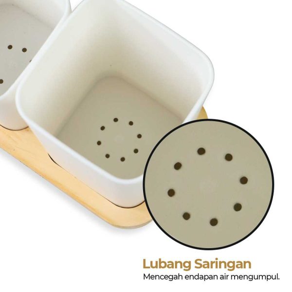 TaffHOME Rak Organizer Dapur Tempat Sendok Garpu Kitchen Storage 2 Box - LL251