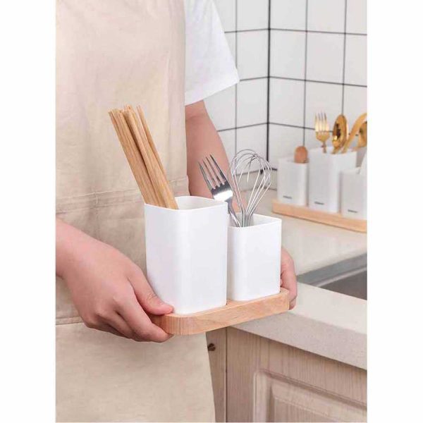 TaffHOME Rak Organizer Dapur Tempat Sendok Garpu Kitchen Storage 2 Box - LL251