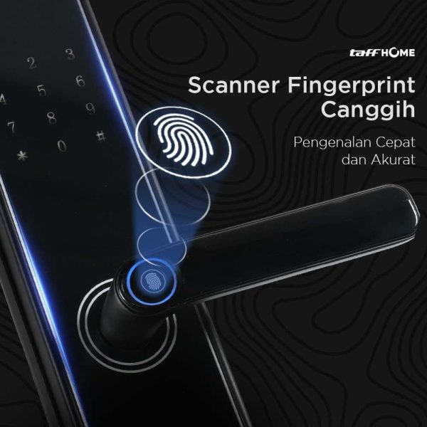 taffhome-smart-door-lock-fingerprint-password-card-rfid-alarm-xr24 (2) TaffHOME Smart Door Lock Password Fingerprint Card - XR24