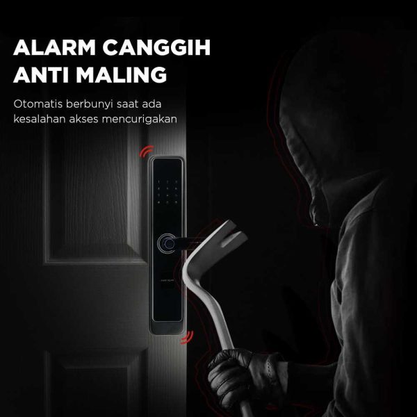 taffhome-smart-door-lock-fingerprint-password-card-rfid-alarm-xr24 (4) TaffHOME Smart Door Lock Password Fingerprint Card - XR24