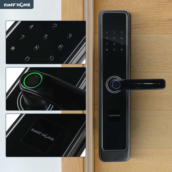 taffhome-smart-door-lock-fingerprint-password-card-rfid-alarm-xr24 (5) TaffHOME Smart Door Lock Password Fingerprint Card - XR24