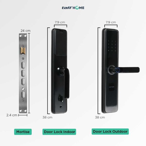 taffhome-smart-door-lock-fingerprint-password-card-rfid-alarm-xr24 (7) TaffHOME Smart Door Lock Password Fingerprint Card - XR24