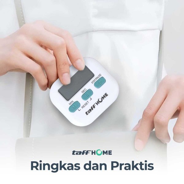TaffHOME Timer Masak Dapur Magnetic Stopwatch Alarm Clock - JS-113